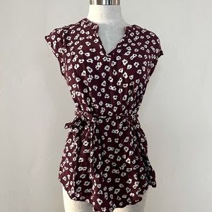 Le Lis Praji Front Tie Blouse